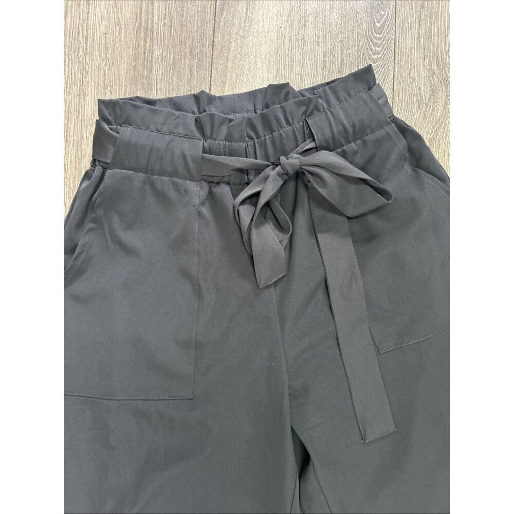 Streetwear Society Paperbag Pants Women Large Black Pull On Elastic Waist Casual - Picture 3 of 5
